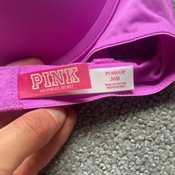 Neon Purple PINK Victoria’s Secret Push-Up Bra 36B - Picture 3 of 4